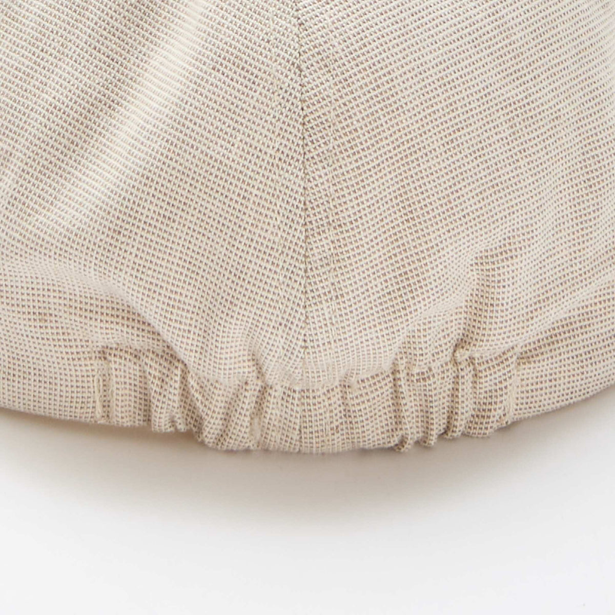 Gorra gavroche de algodón y lino BEIGE