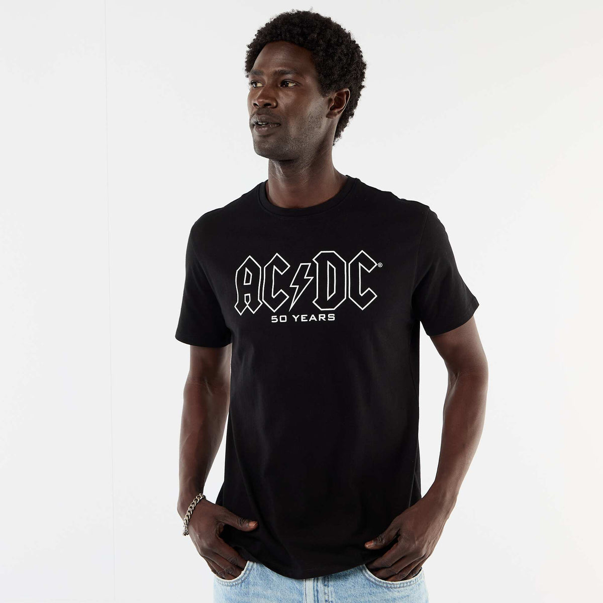 Camiseta de manga corta 'AC/DC' NEGRO