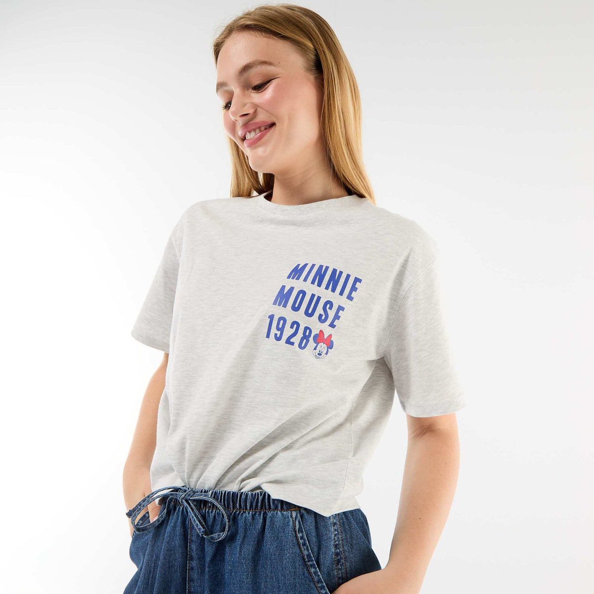 Camiseta jaspeada 'Minnie' GRIS