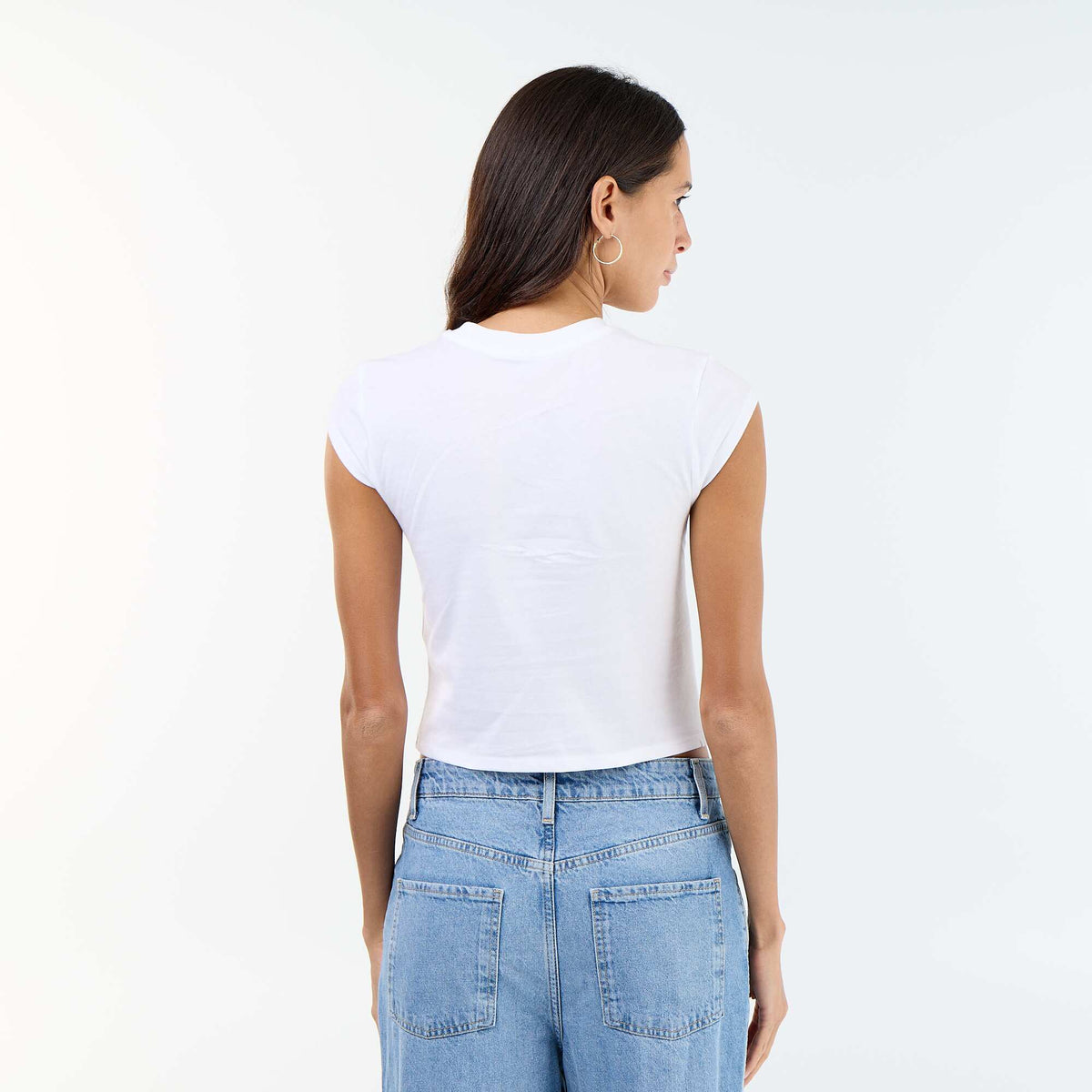 Camiseta 'Mickey' cropped BLANCO