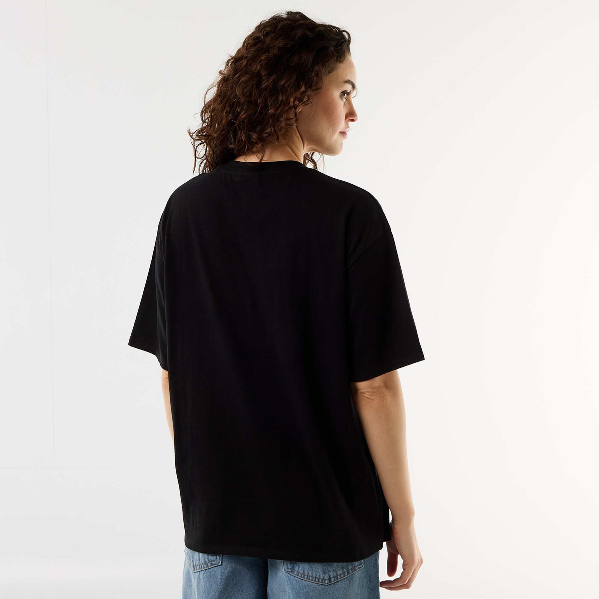 Camiseta 'AC/DC' de manga corta NEGRO