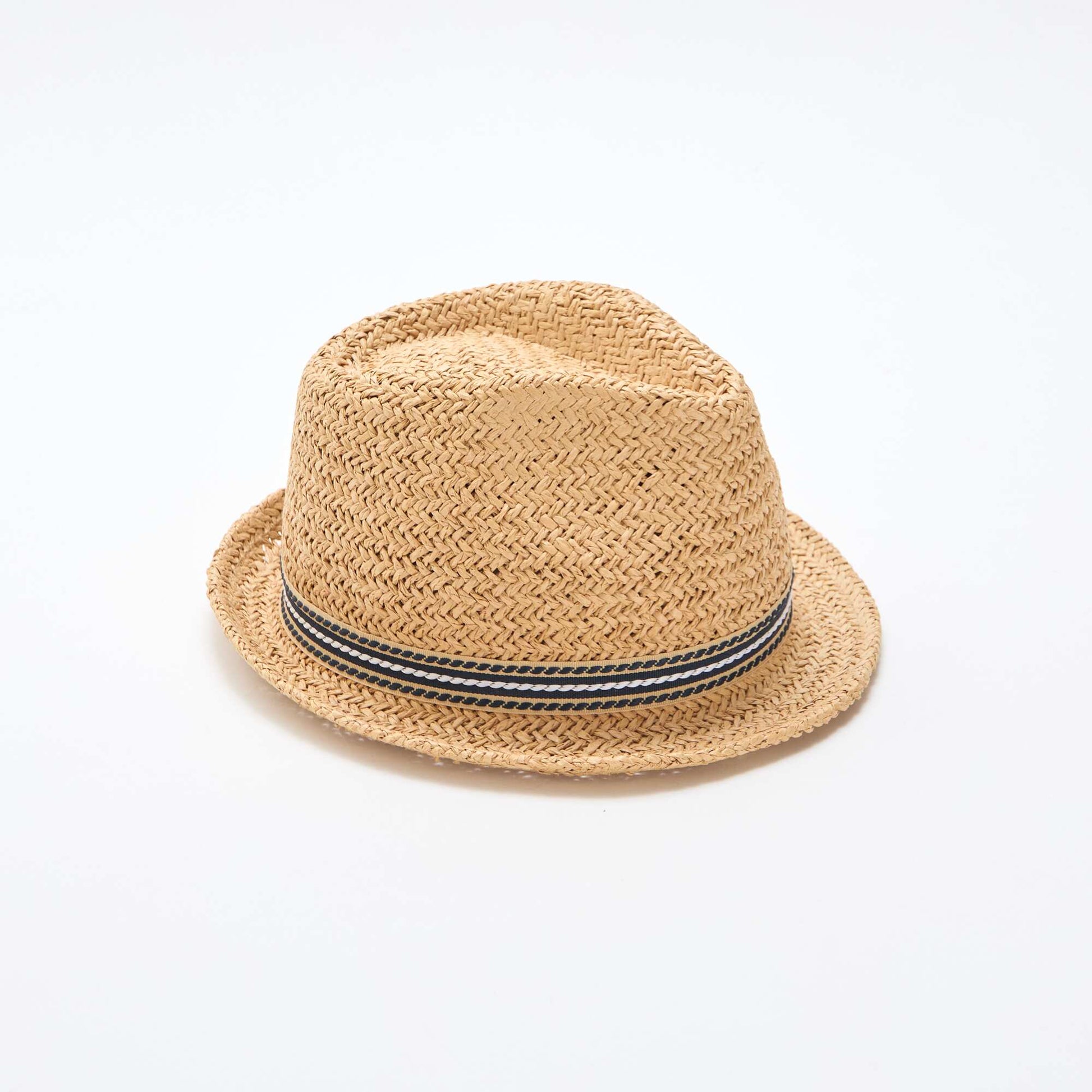 Sombrero de paja en papel trenzado BEIGE