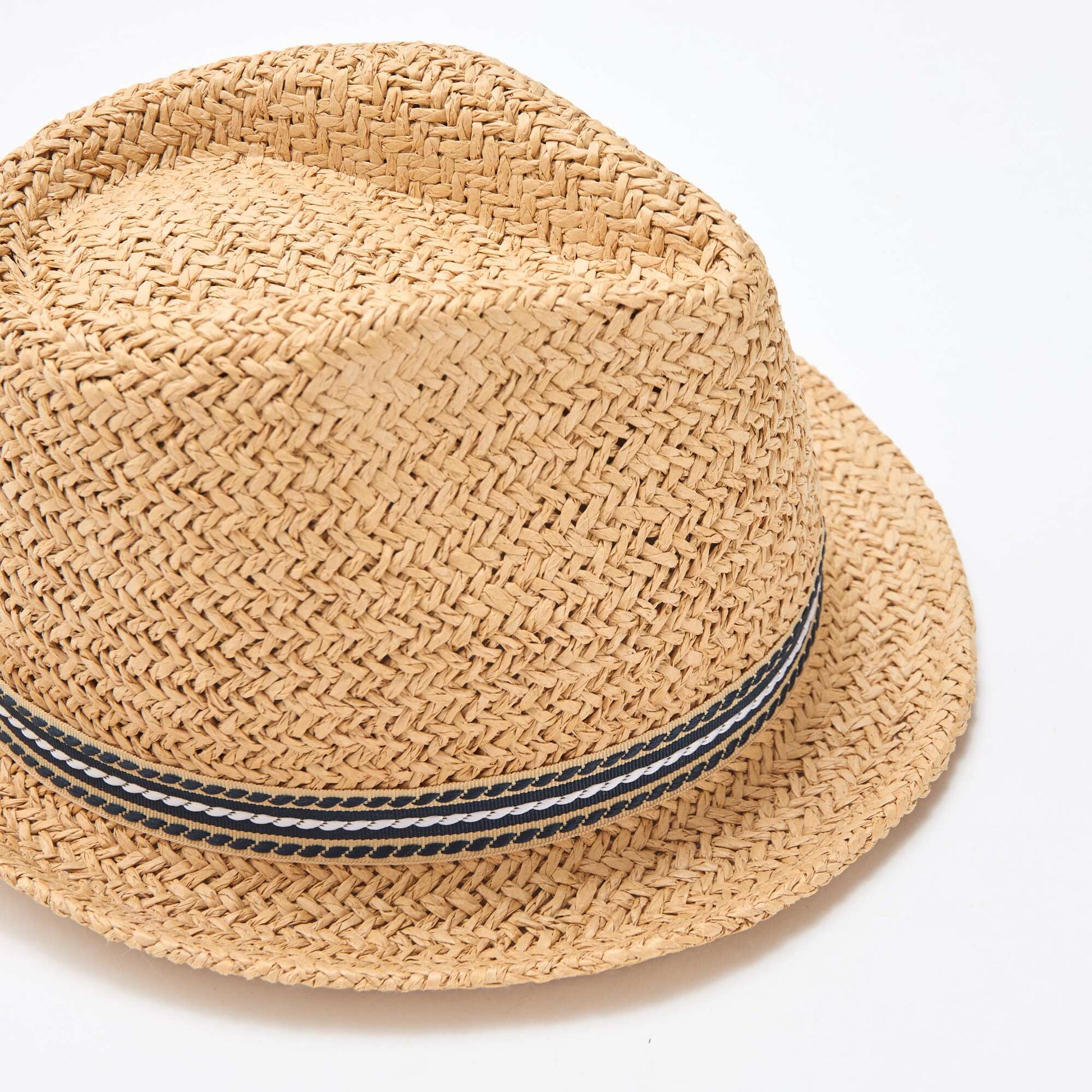 Sombrero de paja en papel trenzado BEIGE