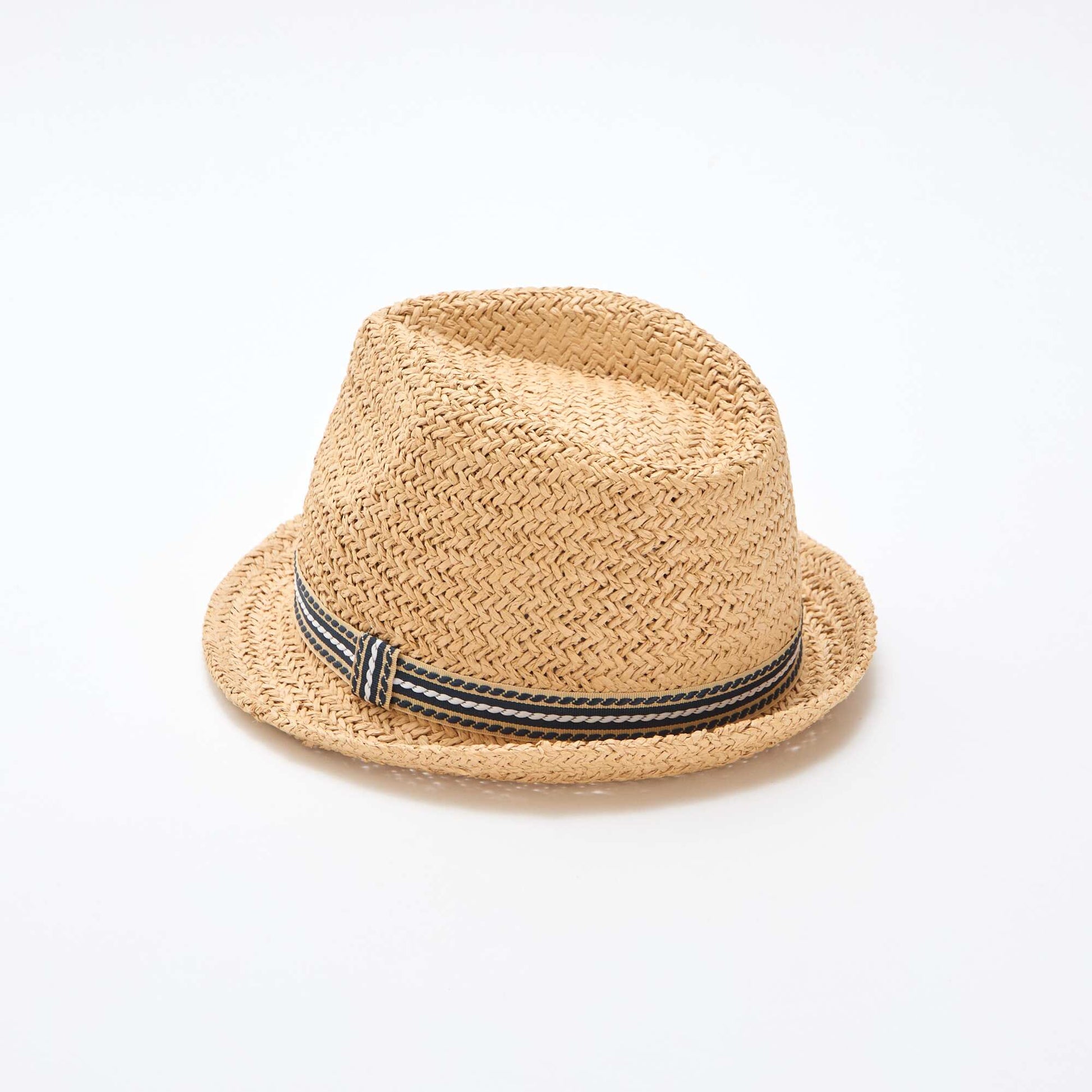 Sombrero de paja en papel trenzado BEIGE