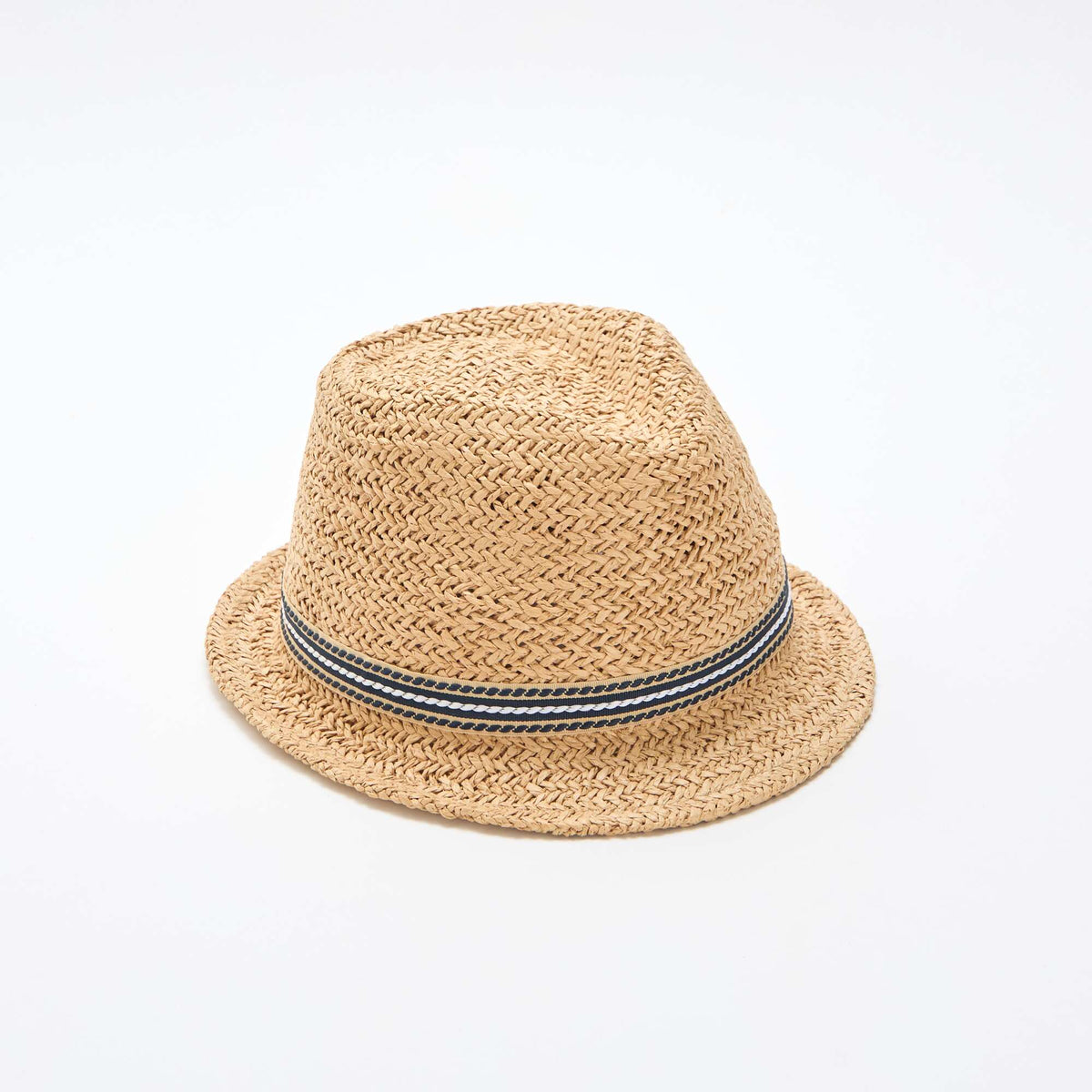 Sombrero de paja estilo Borsalino BEIGE