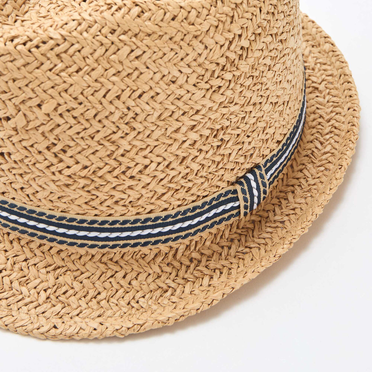 Sombrero de paja estilo Borsalino BEIGE