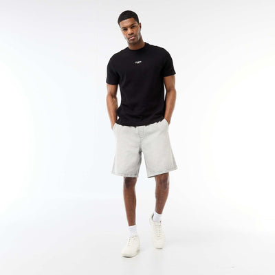 Bermuda jean con cintura elástica GRIS