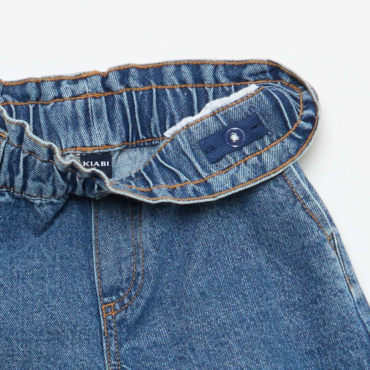 Short jean paper bag AZUL