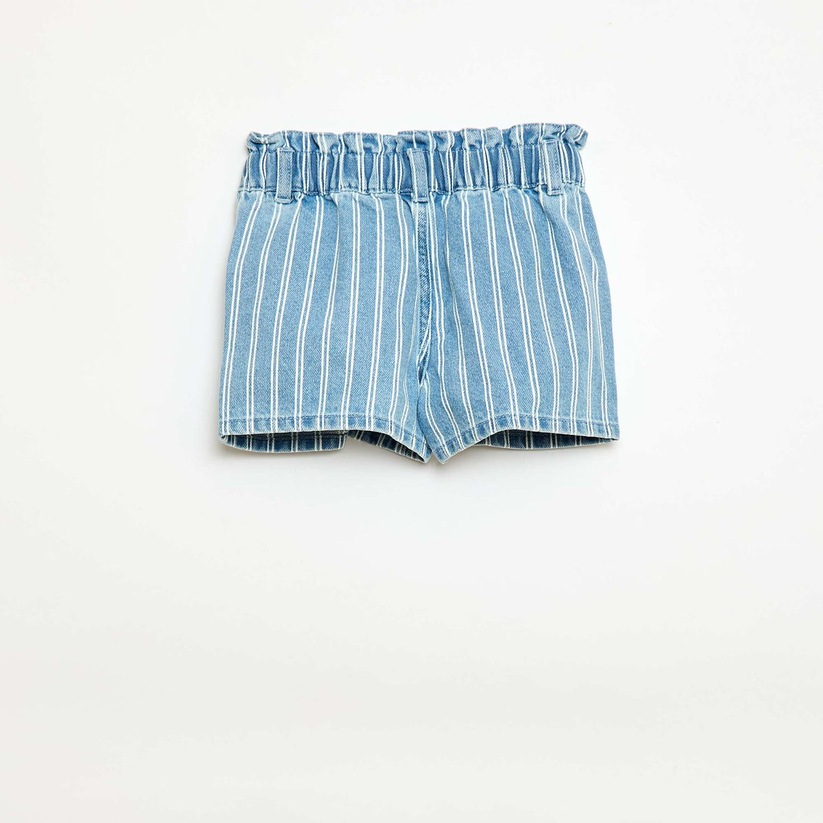 Pantalón corto jean paper bag AZUL