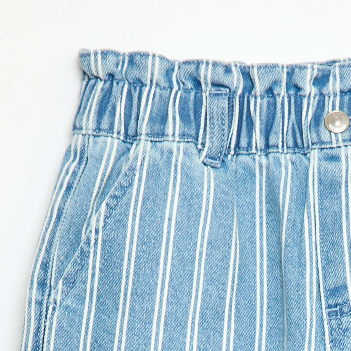 Pantalón corto jean paper bag AZUL