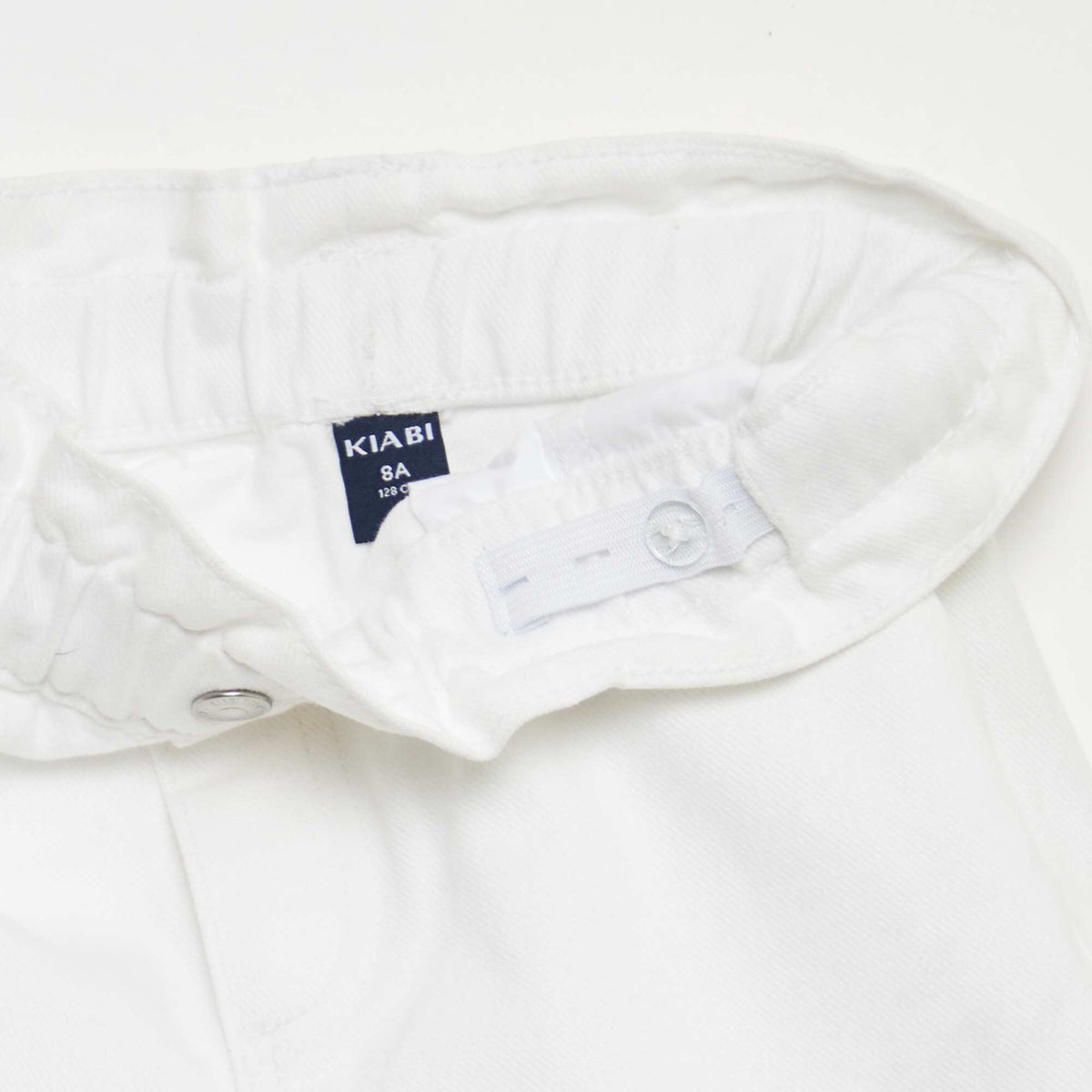 Pantalón corto jean paper bag BLANCO