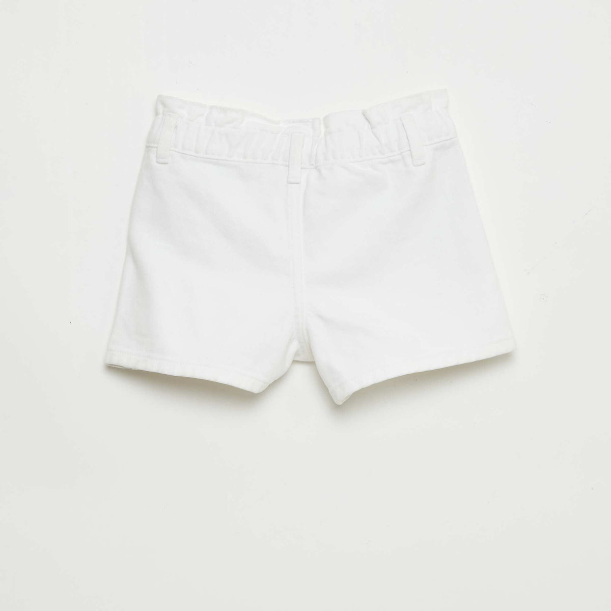 Pantalón corto jean paper bag BLANCO