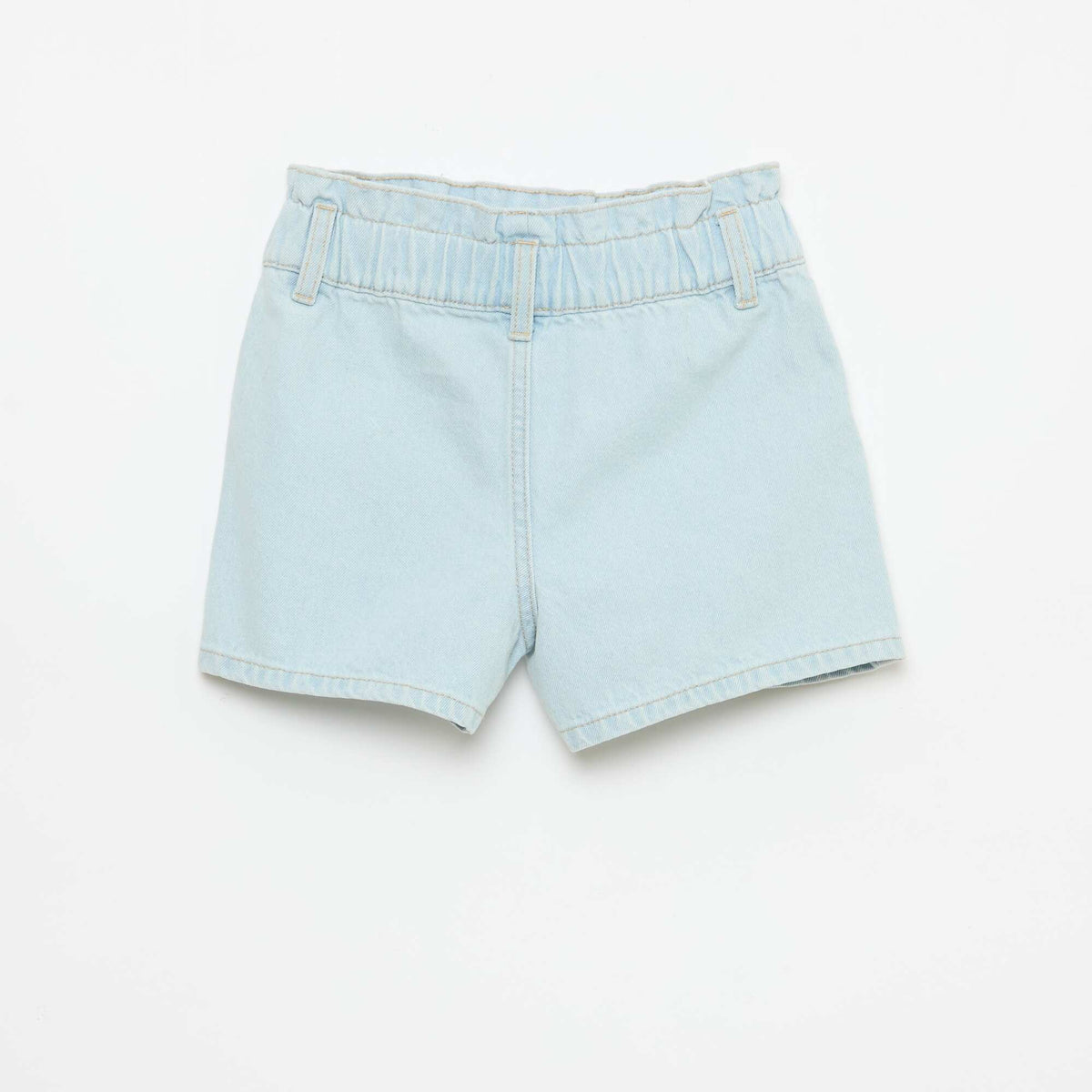 Pantalón corto jean paper bag AZUL