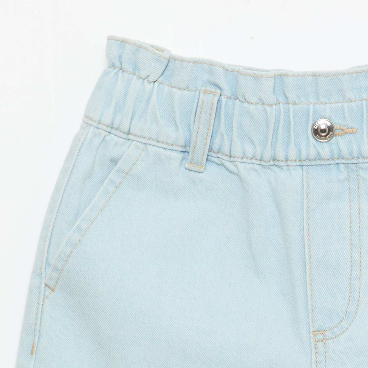 Pantalón corto jean paper bag AZUL