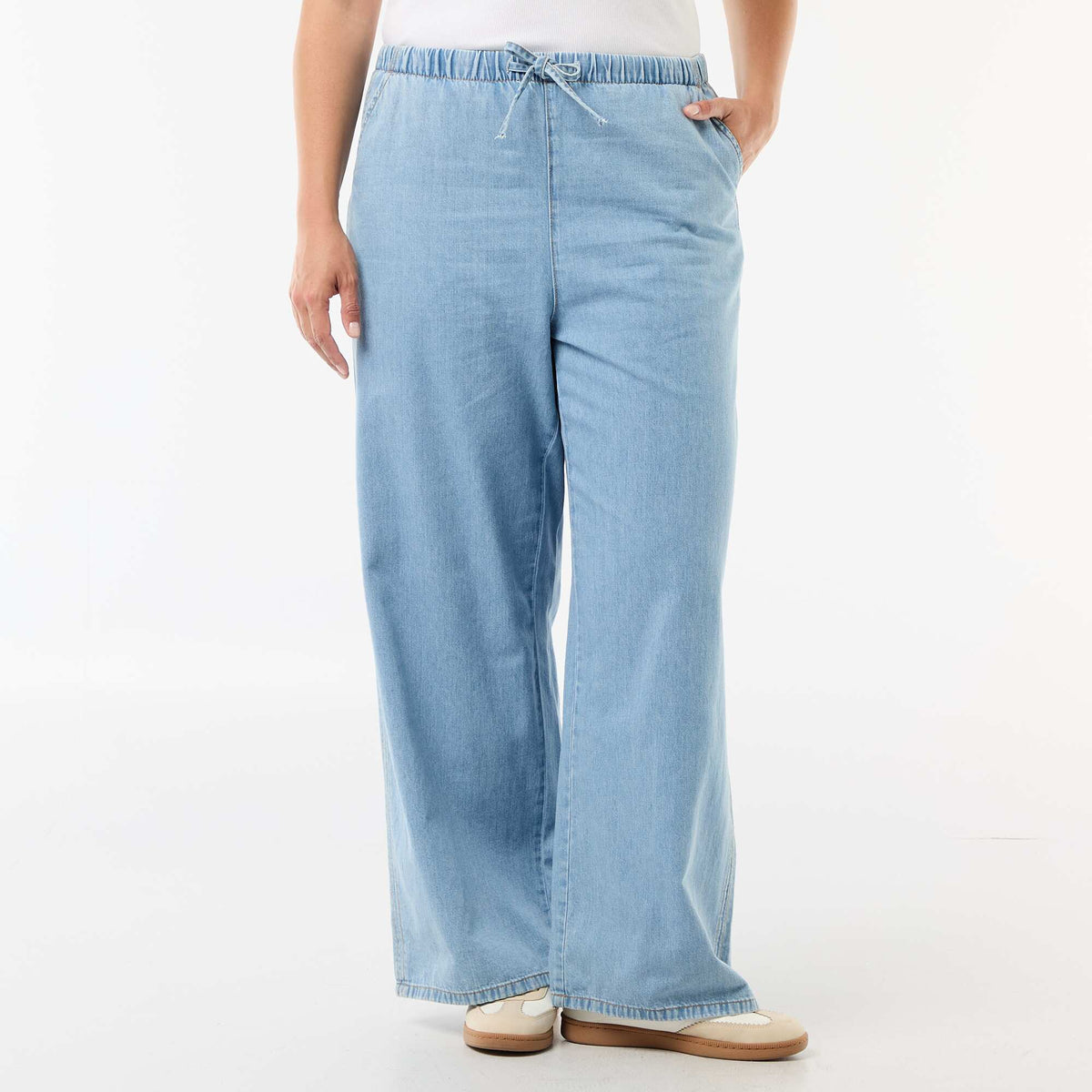 Pantalón ancho con 2 bolsillos AZUL