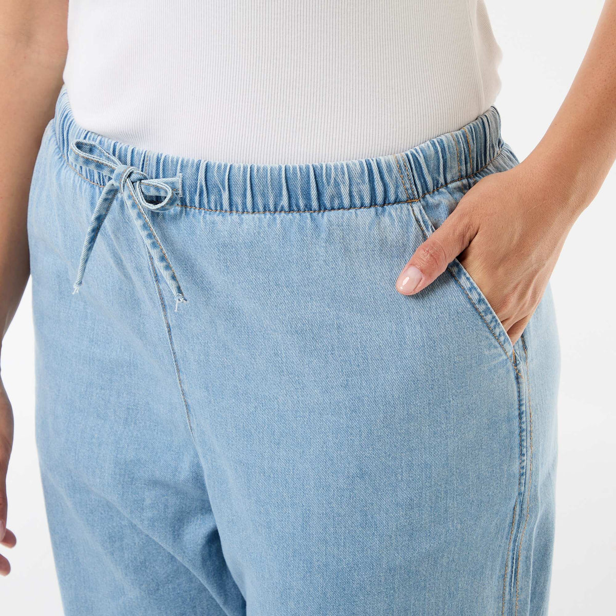 Pantalón ancho con 2 bolsillos AZUL