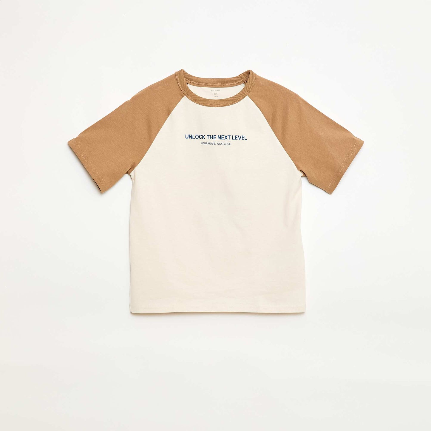 Camiseta estampada con mensaje BLANCO
