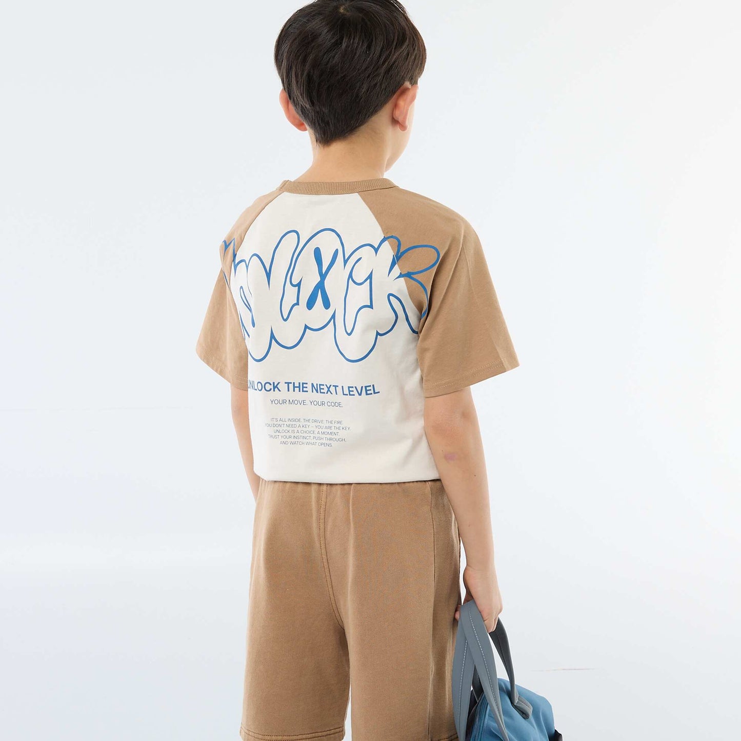 Camiseta estampada con mensaje BLANCO