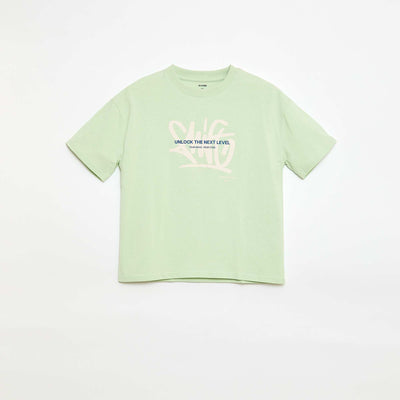 Camiseta oversize estampada VERDE