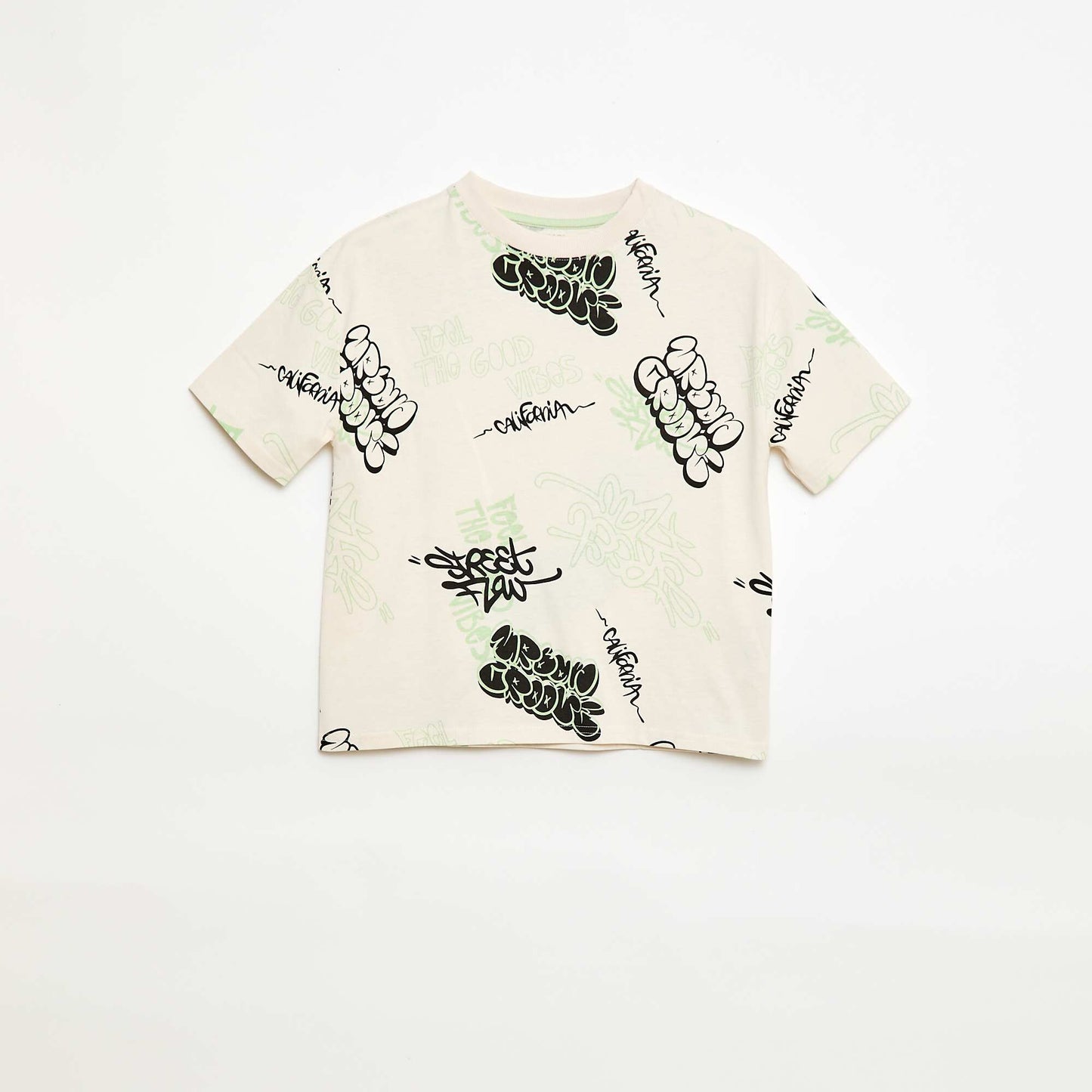 Camiseta oversize estampada BLANCO