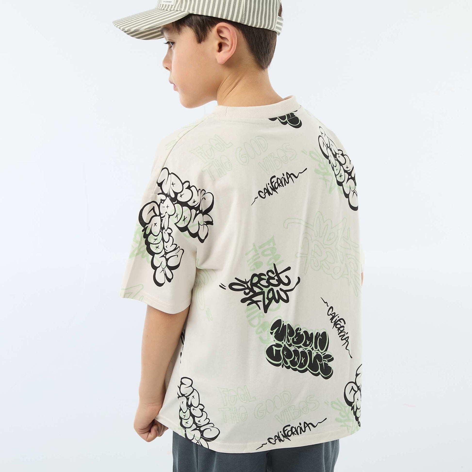 Camiseta oversize estampada BLANCO