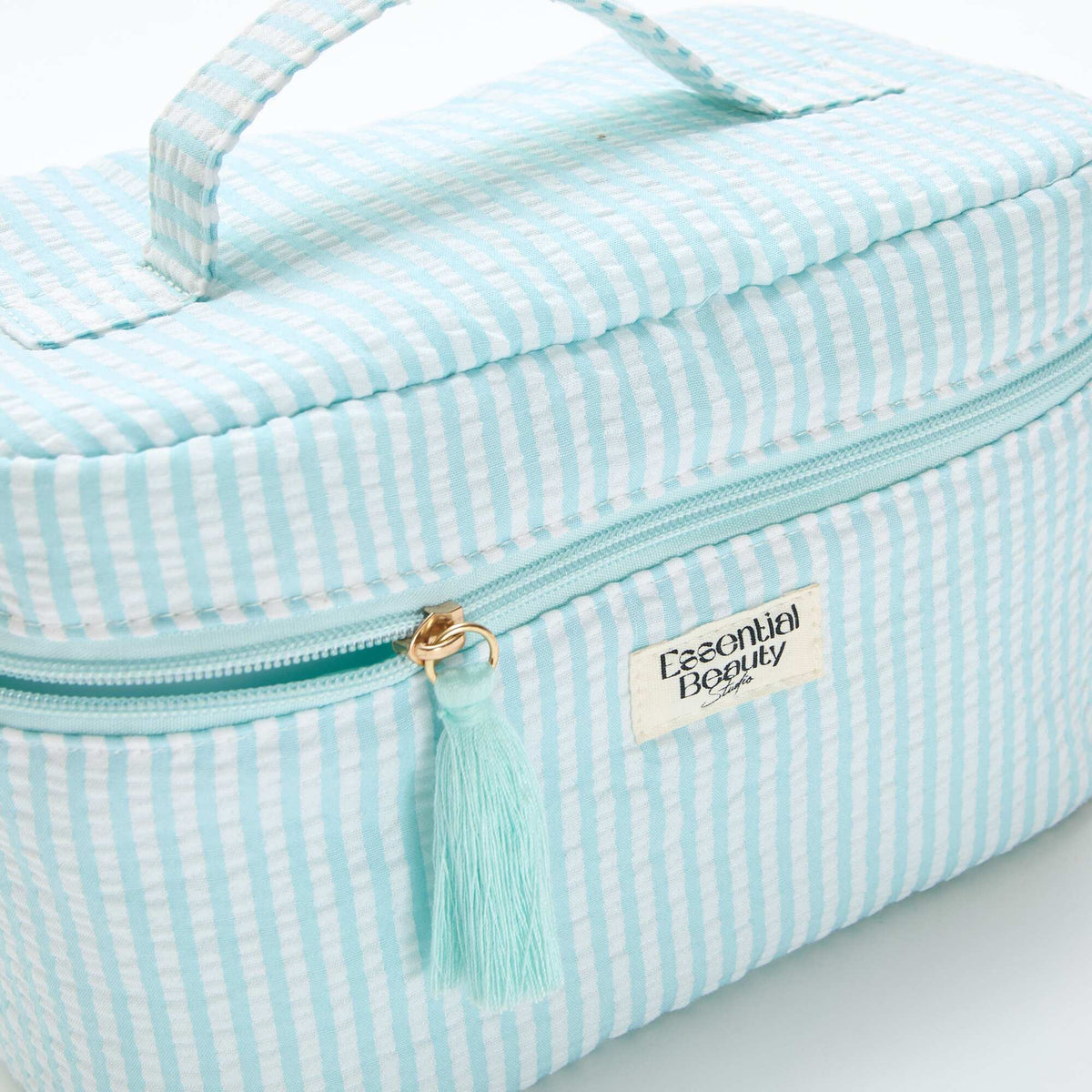 Neceser estampado con asa de transporte AZUL