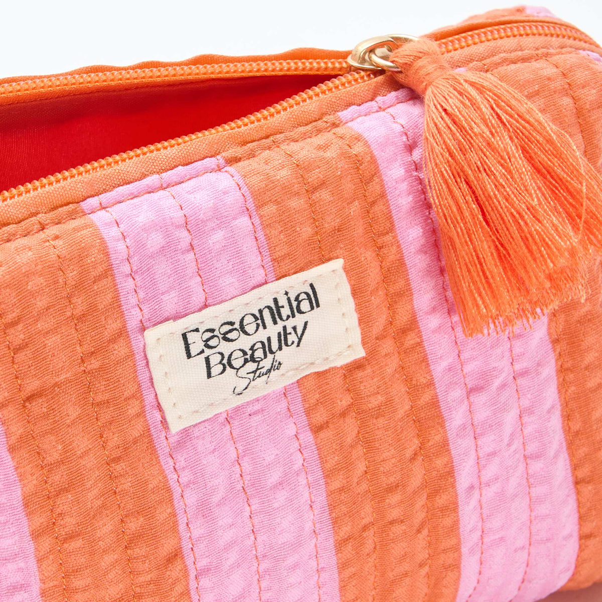 Neceser estampado y con cremallera NARANJA