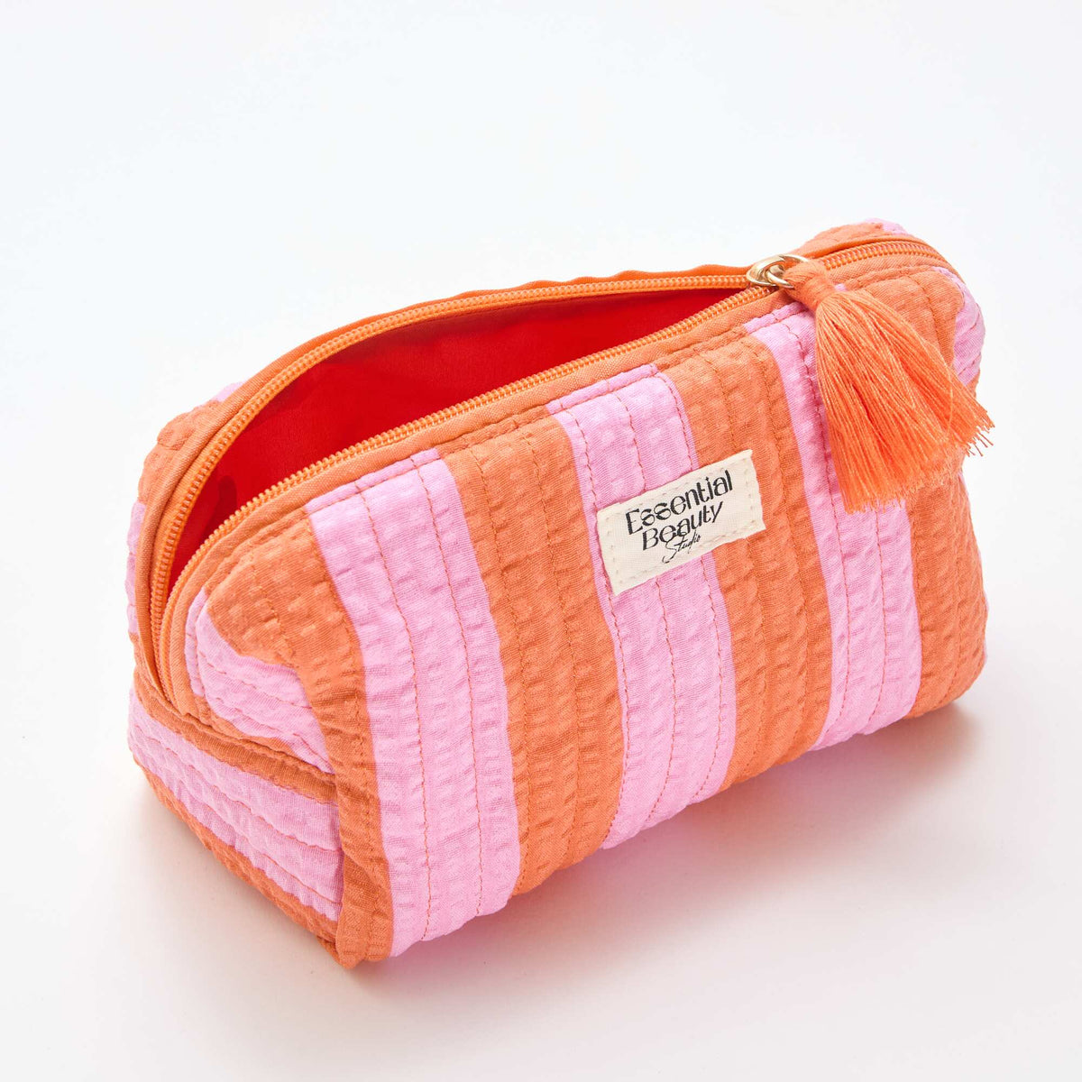 Neceser estampado y con cremallera NARANJA