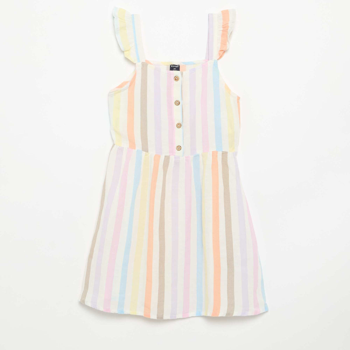 Vestido con tirantes de volantes BLANCO