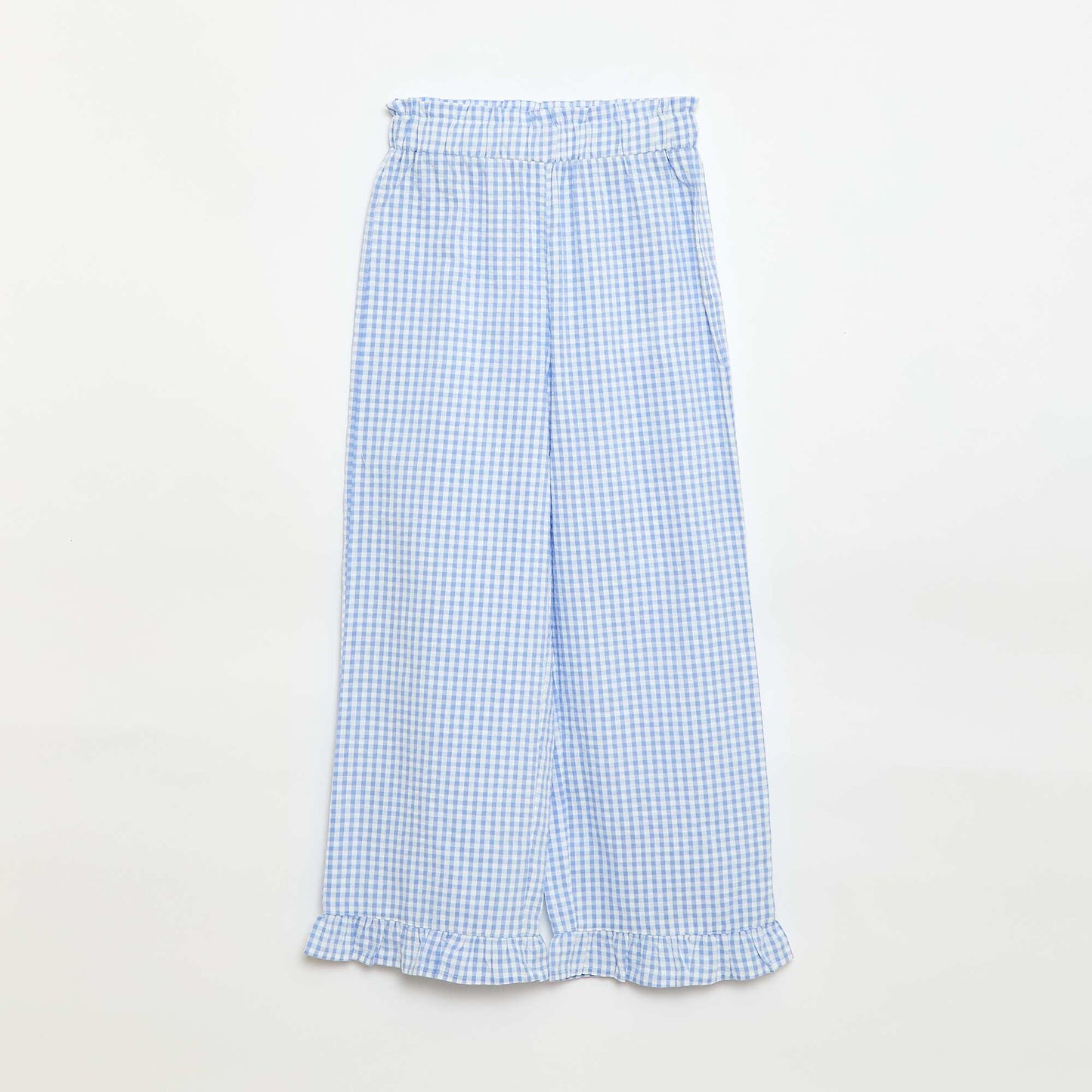 Conjunto top + pantalón con detalles de algodón AZUL