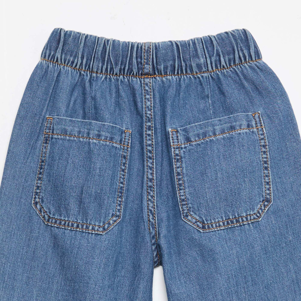 Pantalón fluido efecto jean AZUL OSCURO