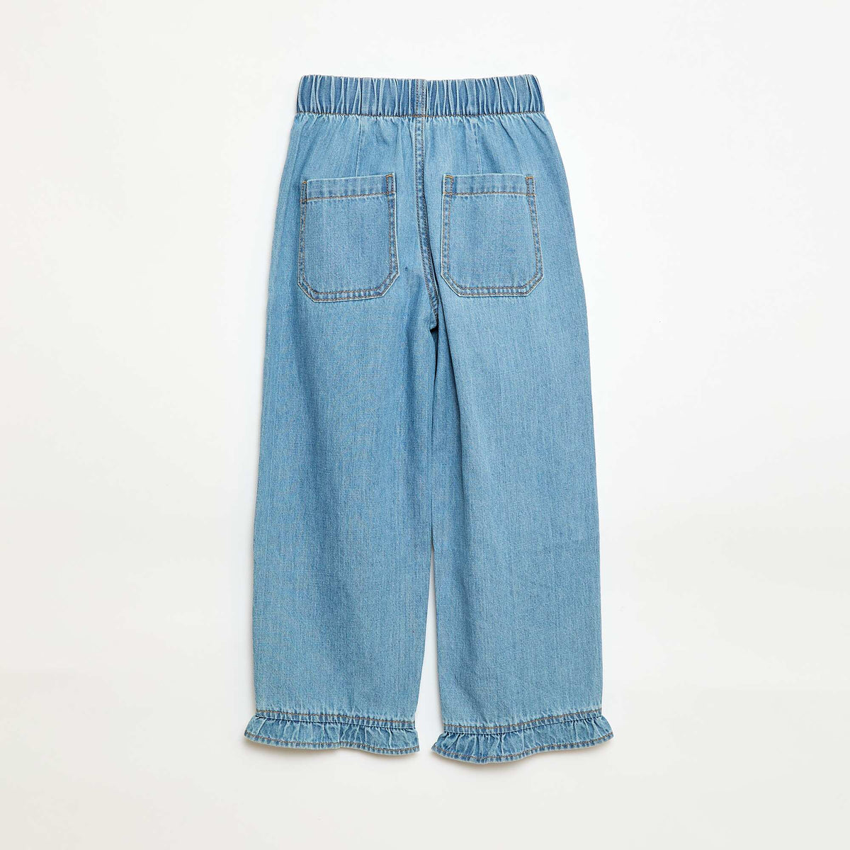 Pantalón fluido efecto jean AZUL