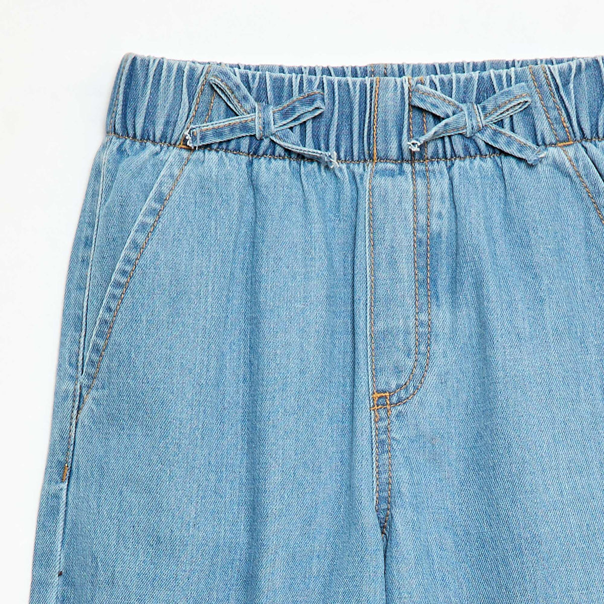 Pantalón fluido efecto jean AZUL