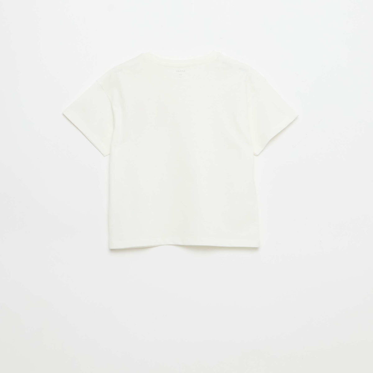 Camiseta con bordado en el pecho BLANCO