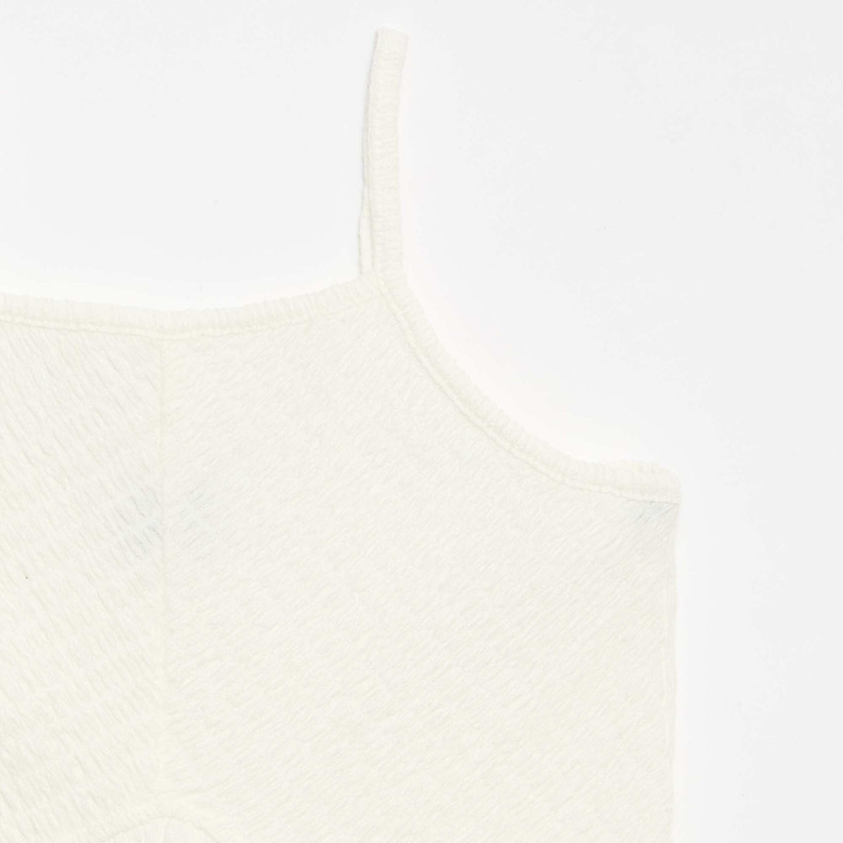 Vestido liso de tirantes finos BLANCO