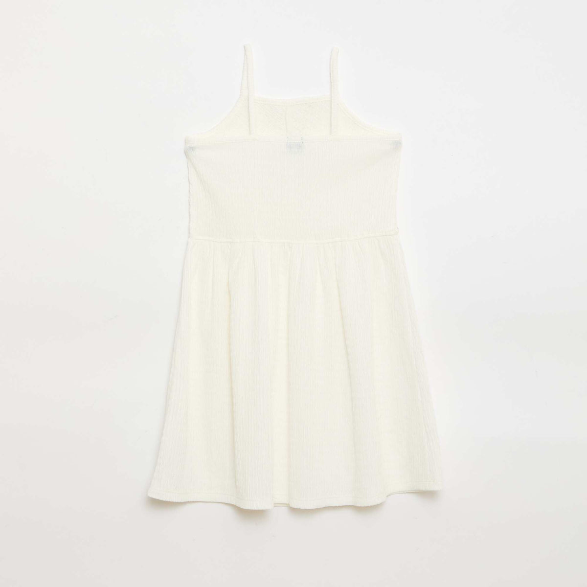 Vestido liso de tirantes finos BLANCO