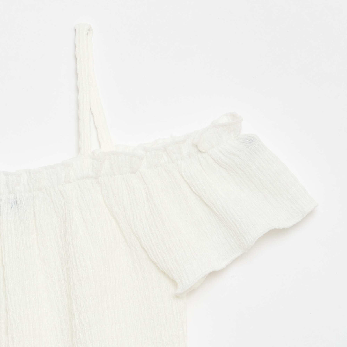 Top fruncido de tirantes finos BLANCO