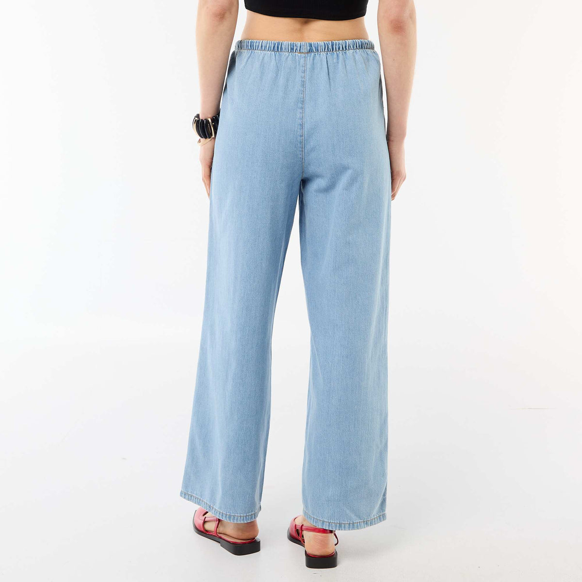 Pantalón jean ancho AZUL