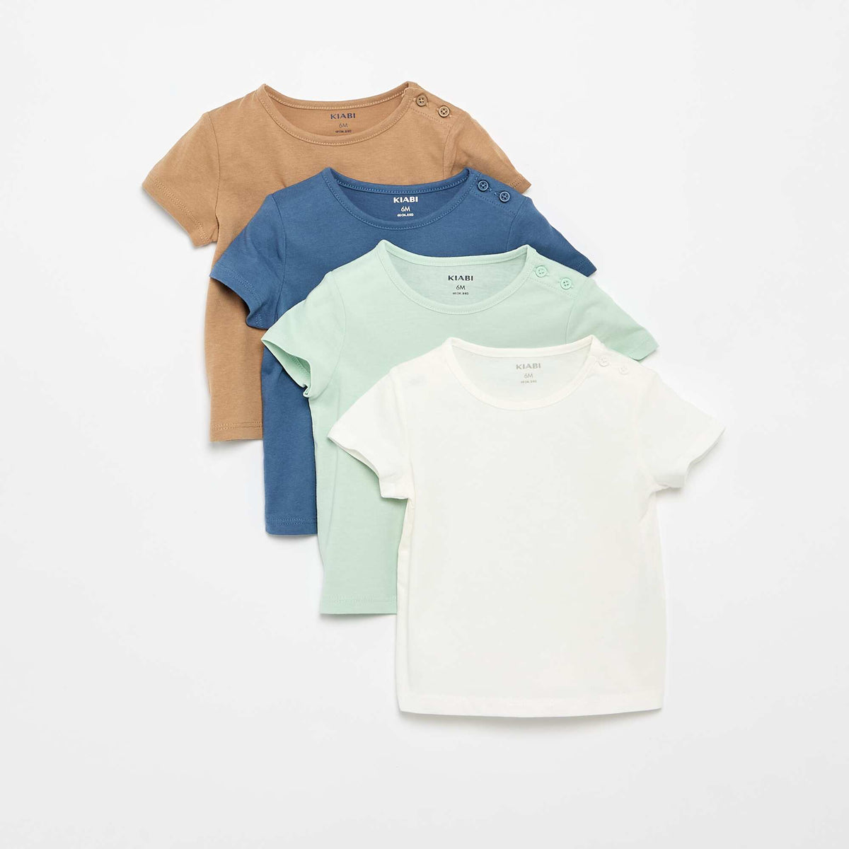 Pack de 4 camisetas lisas BLANCO