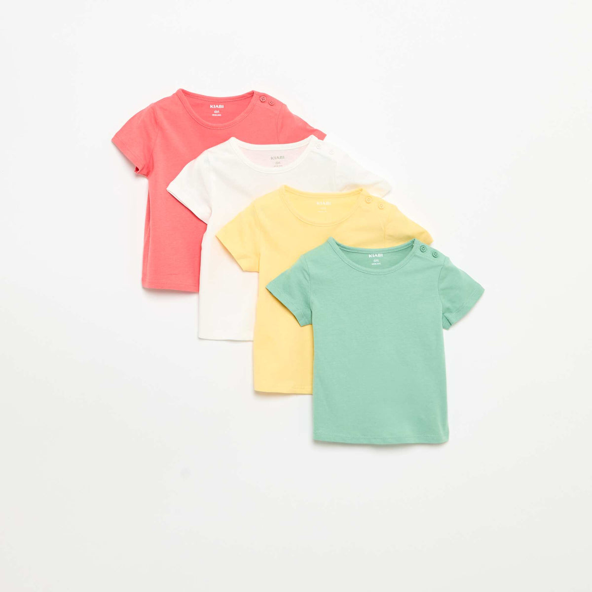 Pack de 4 camisetas lisas BLANCO