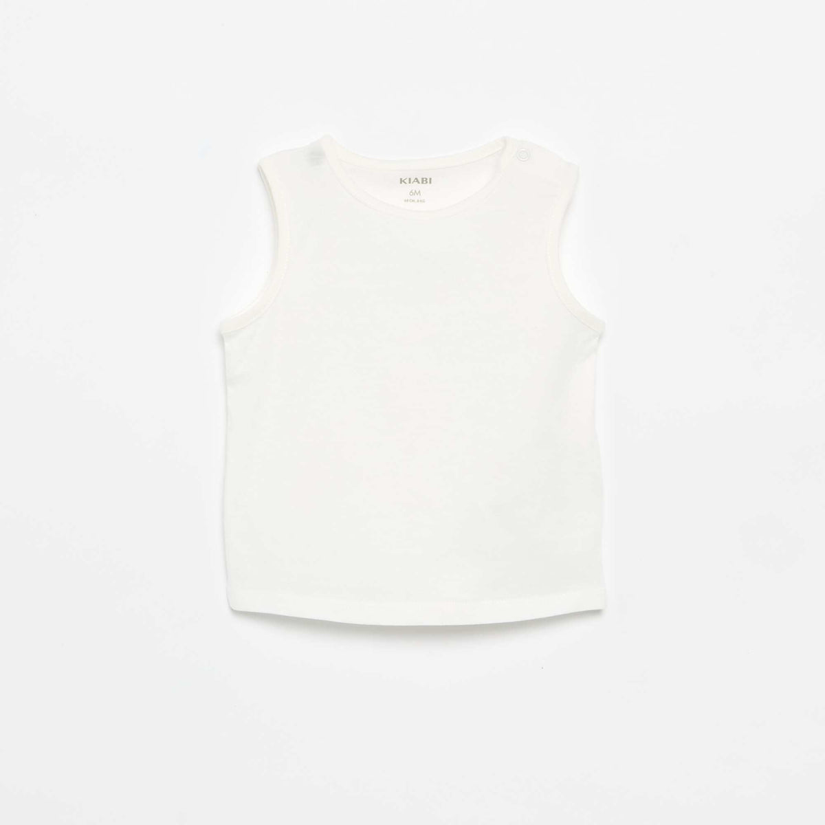 Pack de 4 camisetas sin mangas lisas BLANCO