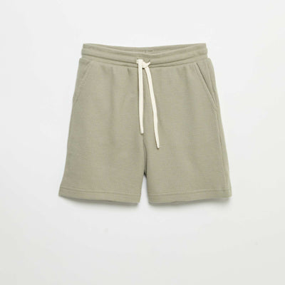 Pantalón corto en nido de abeja VERDE
