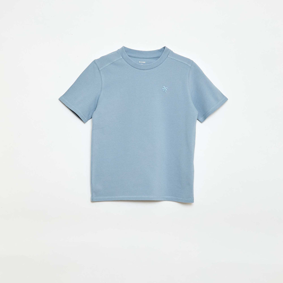 Conjunto de camiseta y pantalón corto de piqué de algodón AZUL