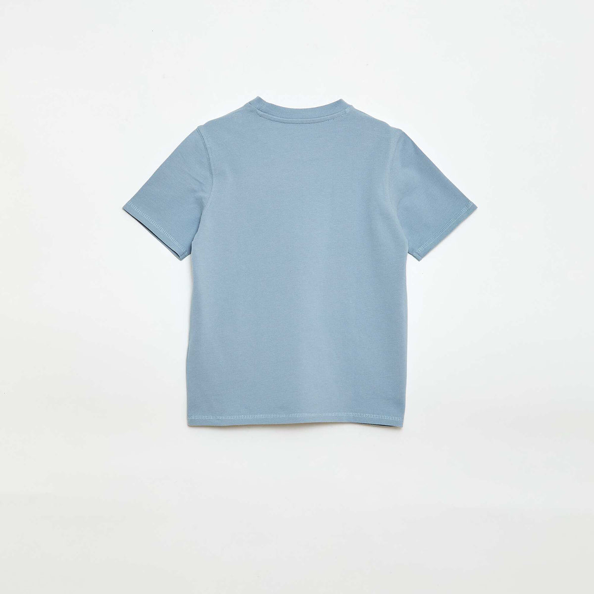 Conjunto de camiseta y pantalón corto de piqué de algodón AZUL