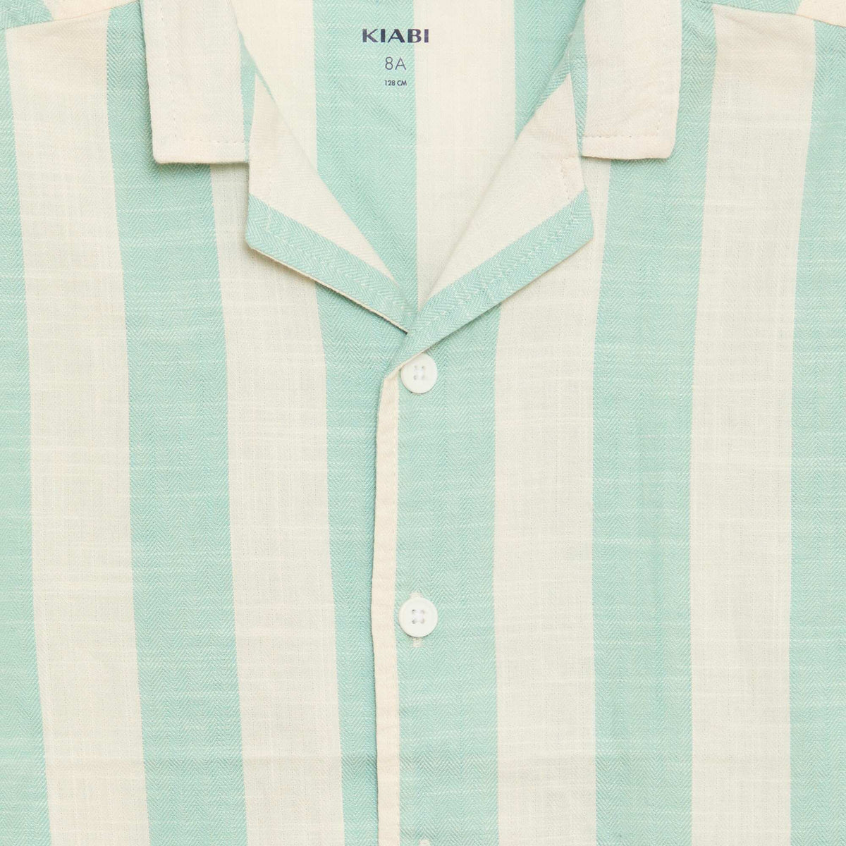 Camisa de manga corta a rayas VERDE