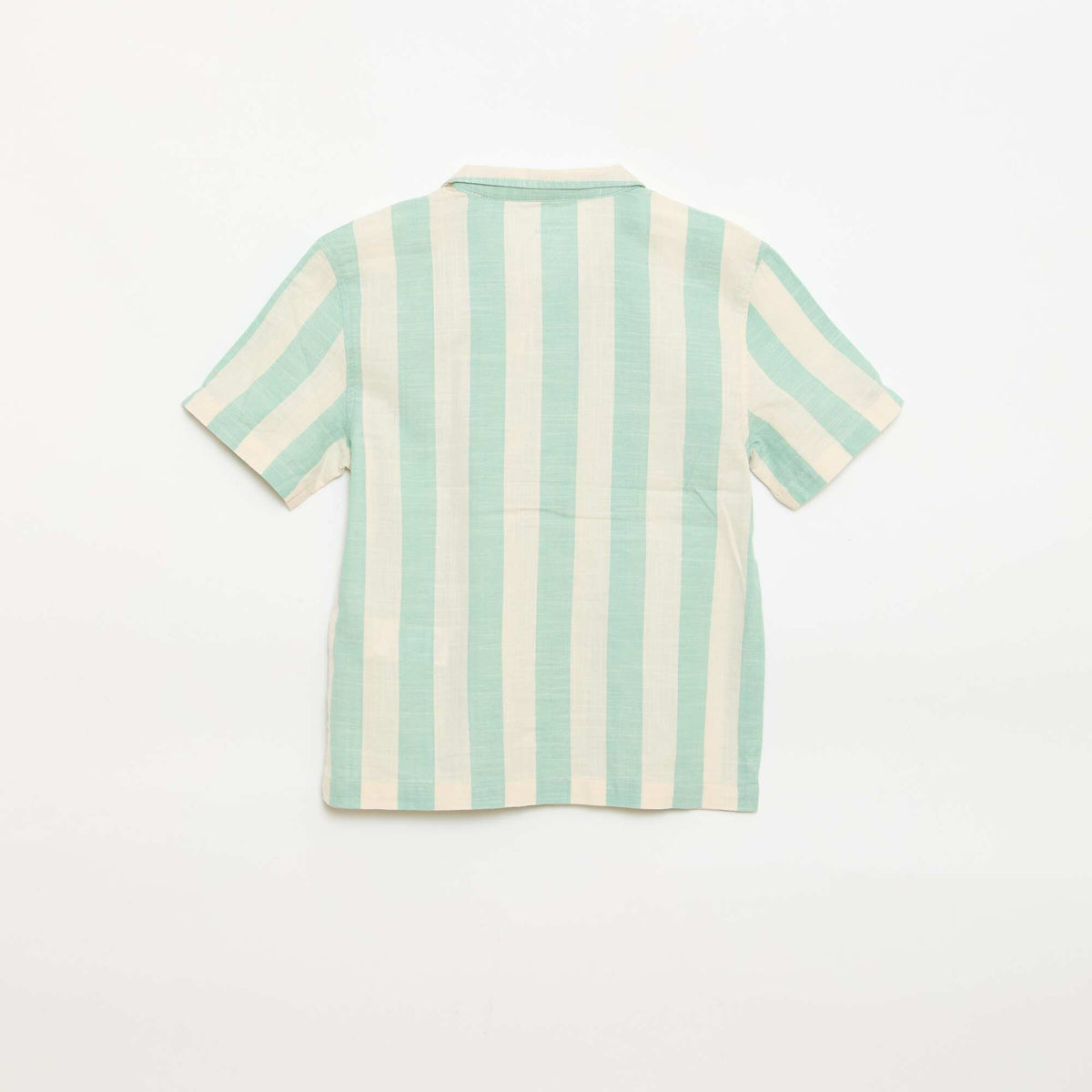 Camisa de manga corta a rayas VERDE