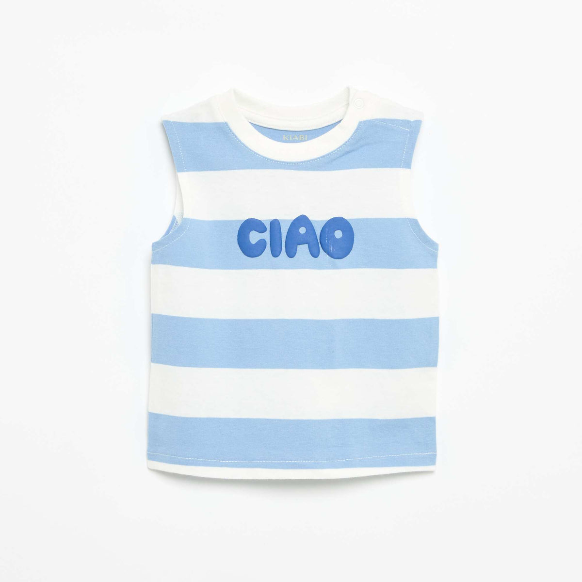 Camiseta de tirantes con estampado delantero AZUL