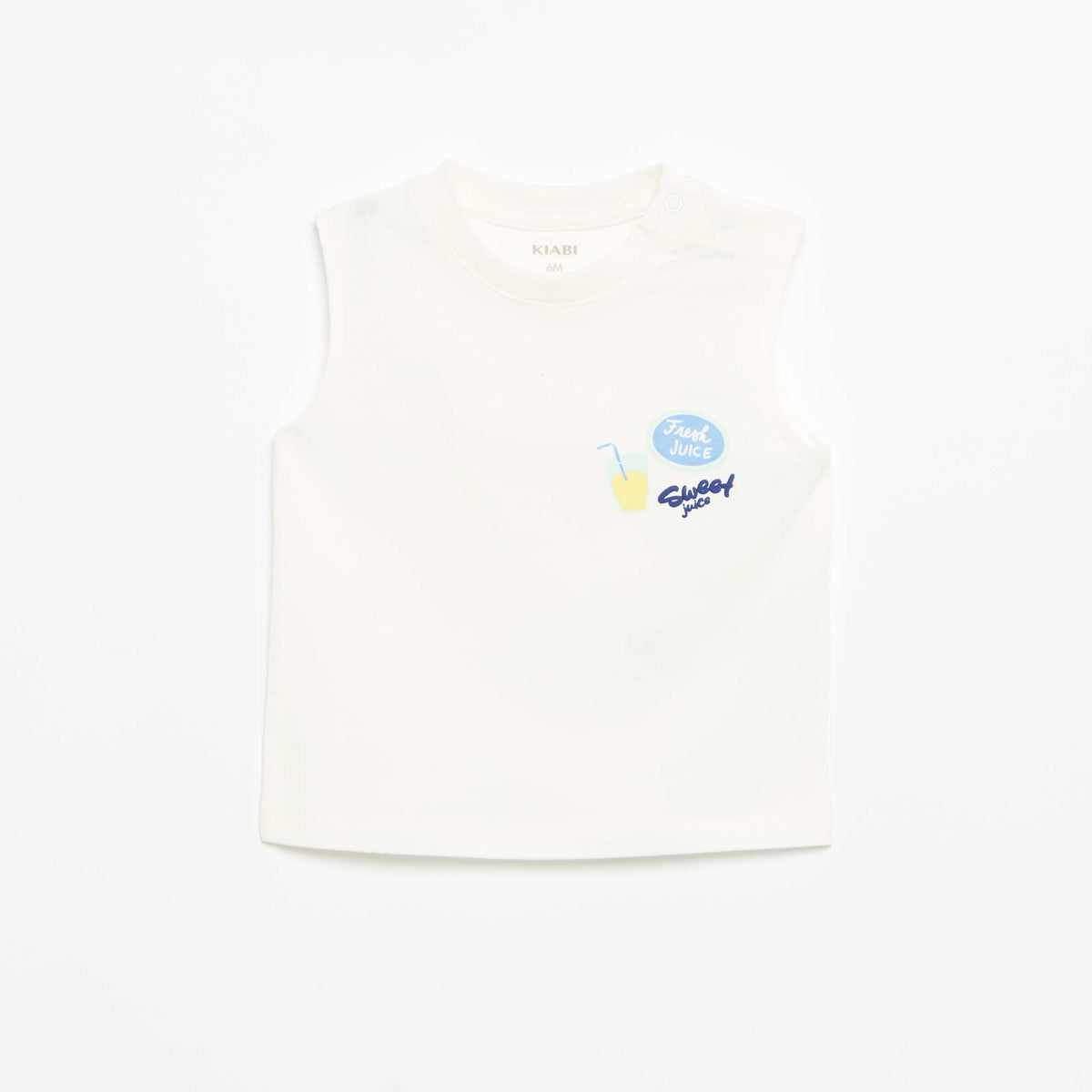 Camiseta de tirantes con estampado delantero BLANCO