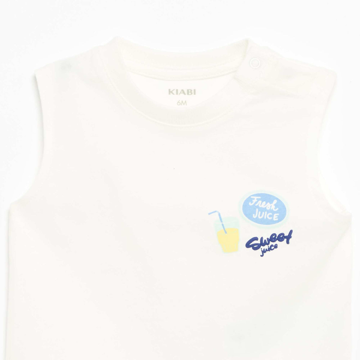 Camiseta de tirantes con estampado delantero BLANCO