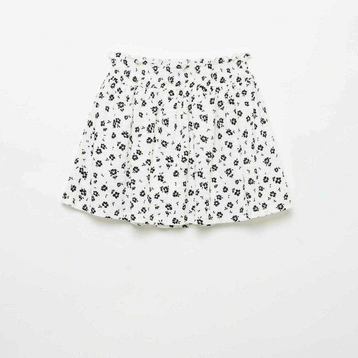 Falda corta estilo patinadora con pantalón corto integrado BLANCO